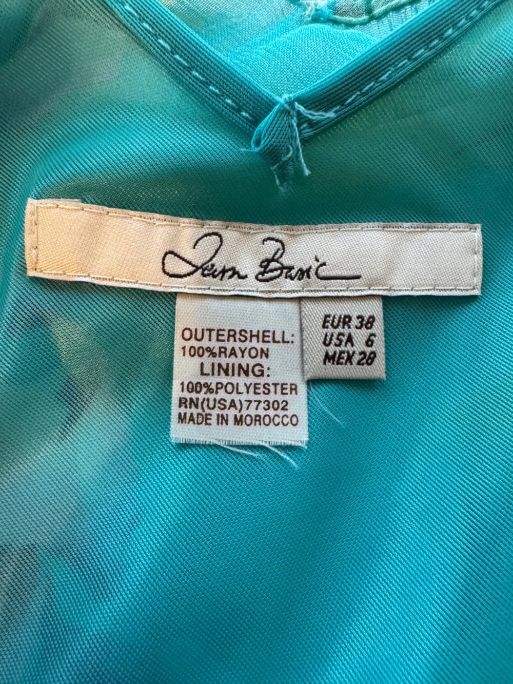 Jean Basic Turquoise Tropical Floral Maxi Dress - Picture 6 of 9